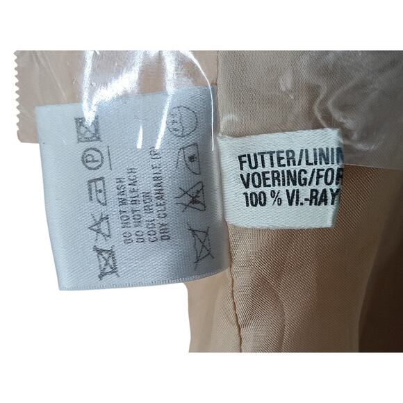 Vintage Escada Jacket Blazer Apricot Cashmere Silk Blend Button Front Size 42 - Picture 15 of 16